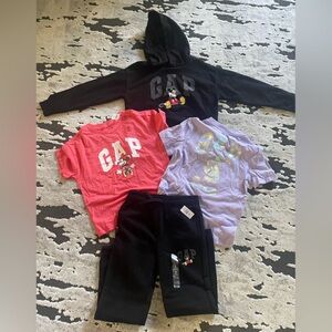 NWT 5-piece Girls Disney bundle sizes 8-10